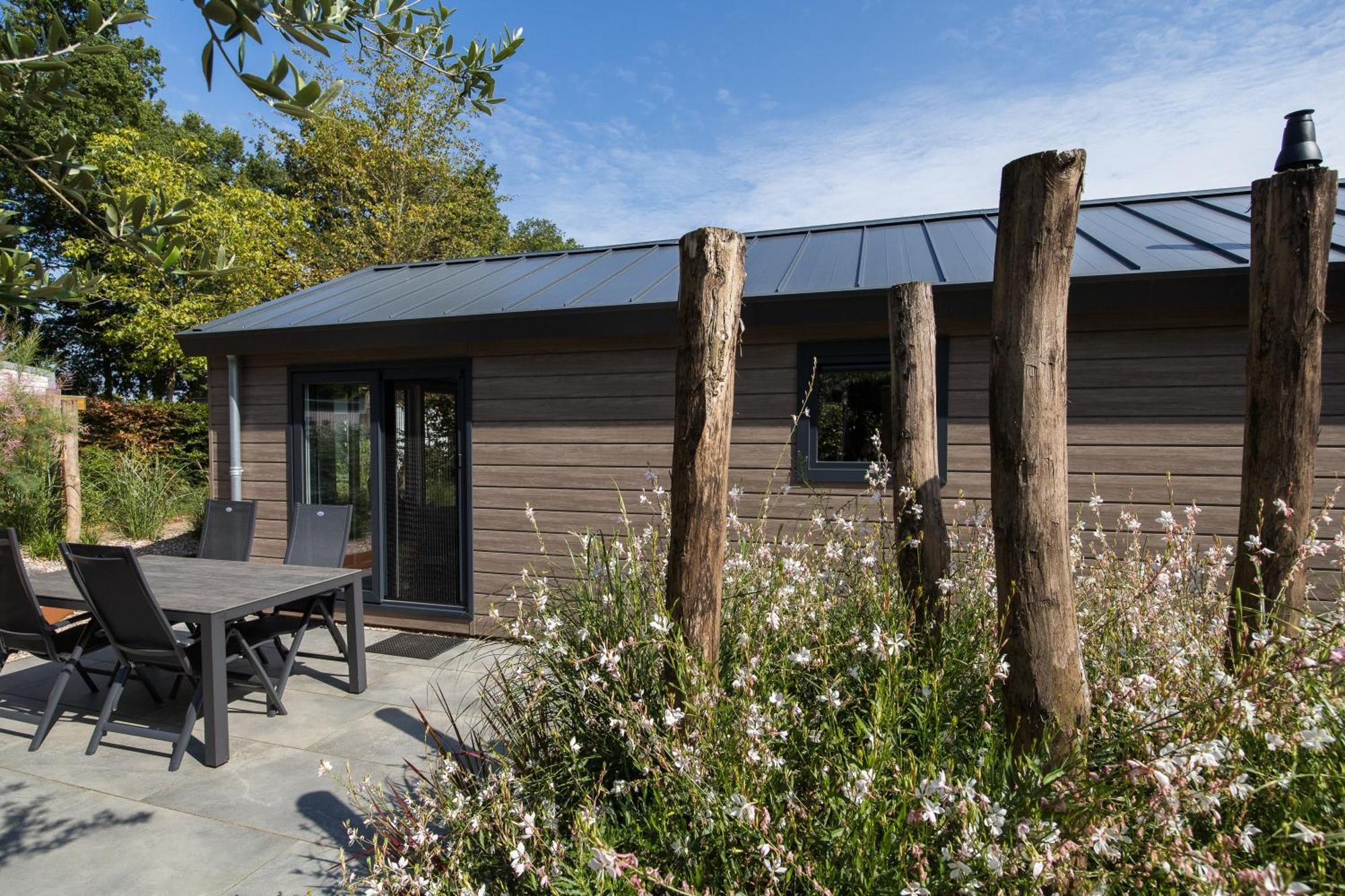 Modern Ingericht Chalet Op Groen Park Op De Veluwe エーペ エクステリア 写真